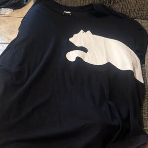 Puma Black and White Cat Silhouette Tee